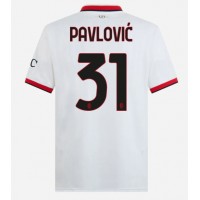 Muški Nogometni Dres AC Milan Strahinja Pavlovic #31 Gostujuci 2024-25 Kratak Rukav